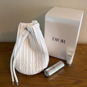 Dior Drawstring Pouch Bag with Samples NEW